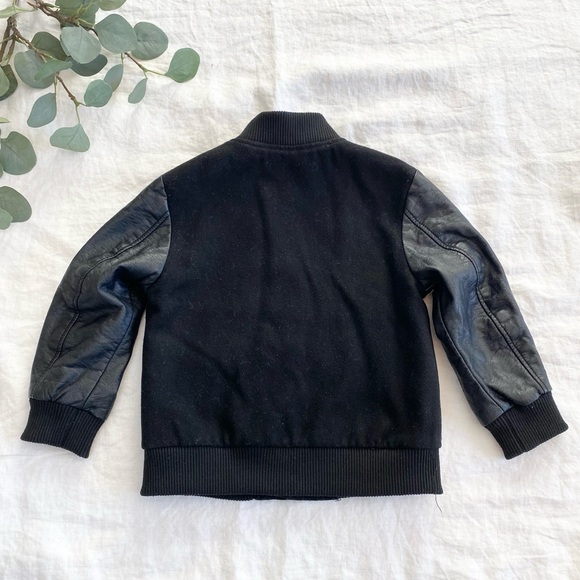 H&M Bomber Faux Leather Wool Blend Jacket - Picture 4 of 11